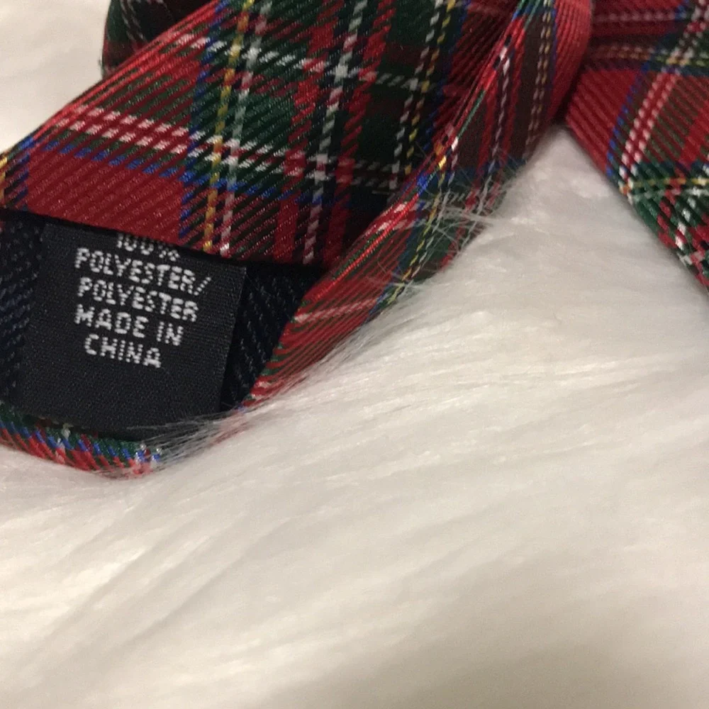 TOMMY HILFIGER Designer Boys Multicolor Plaid Tie NWT Holiday